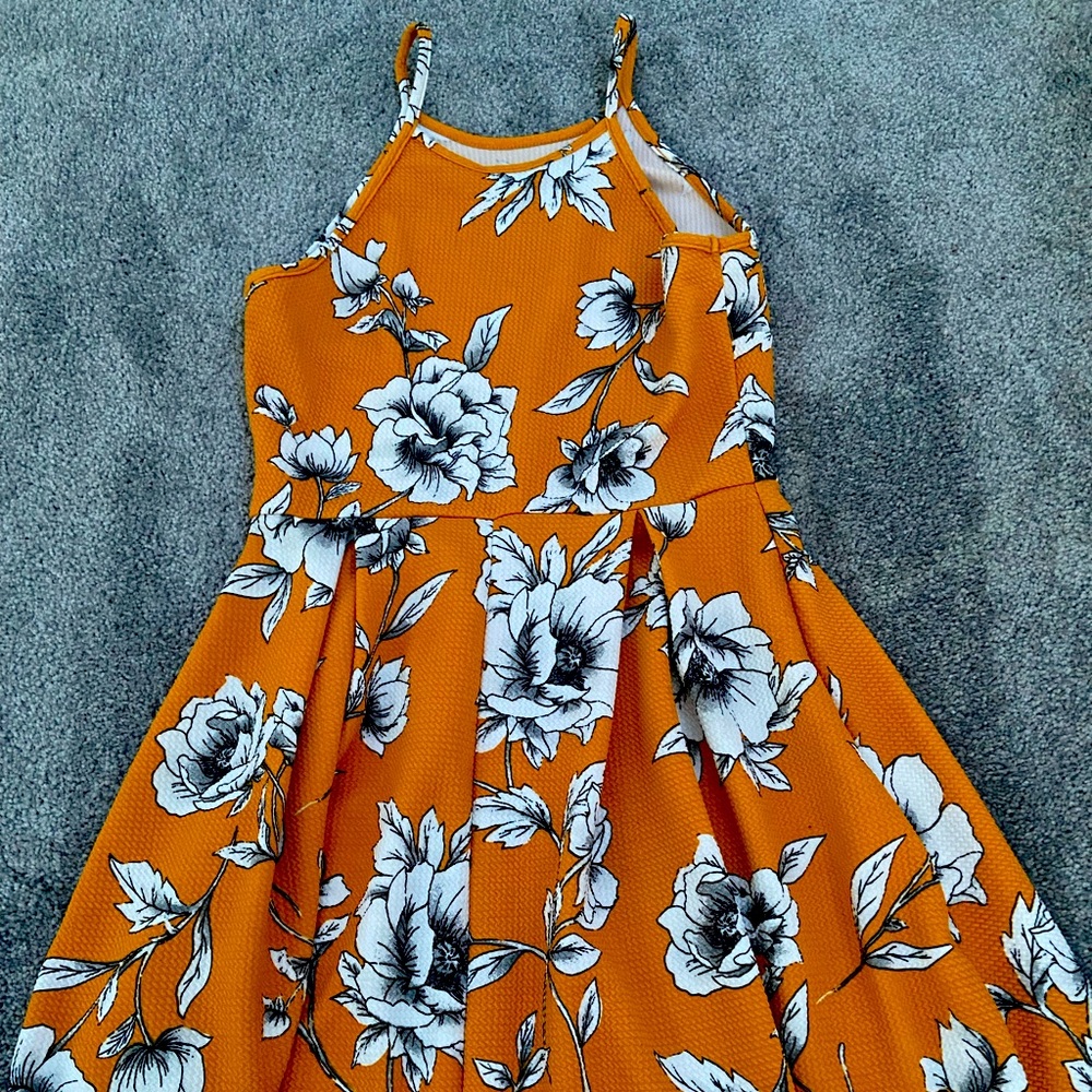 Yellow floral dress